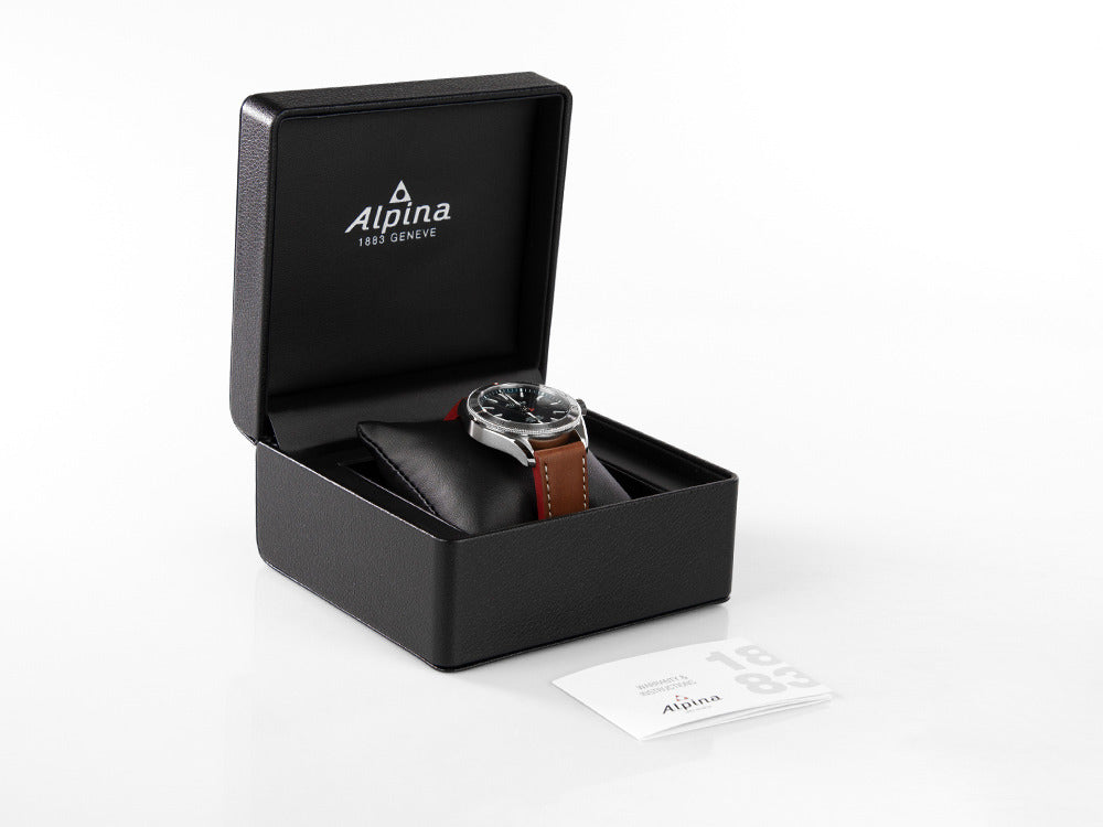 Alpina Alpiner 4 Automatic Watch, AL-525, Blue, 44mm, Leather strap