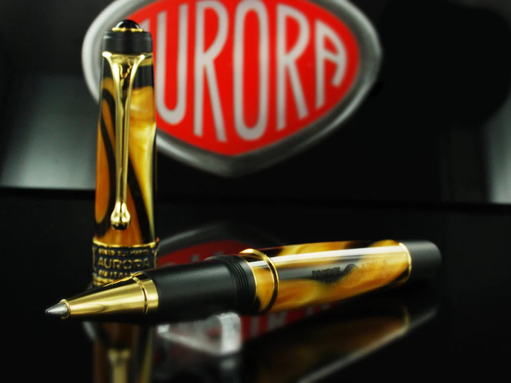 Aurora Afrika Rollerball pen, Limited Edition, Marbled resin, Gold trims, 527