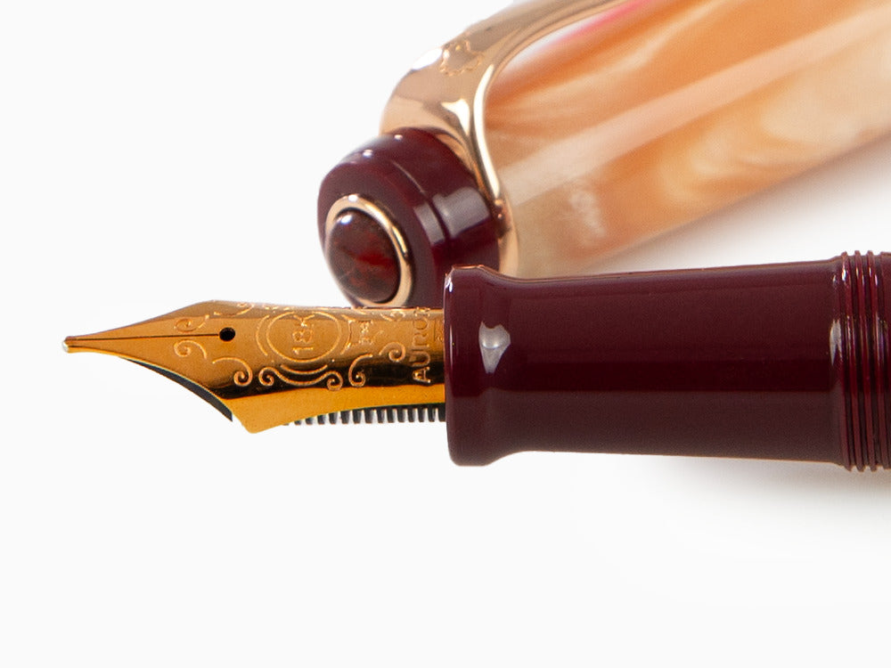 Aurora Oceania Fountain Pen, Limited Ed., Marbled resin, Rose Gold trims