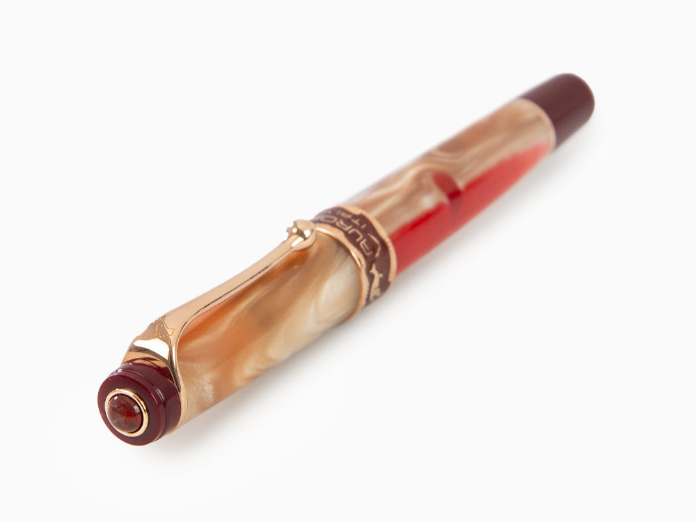 Aurora Oceania Fountain Pen, Limited Ed., Marbled resin, Rose Gold trims