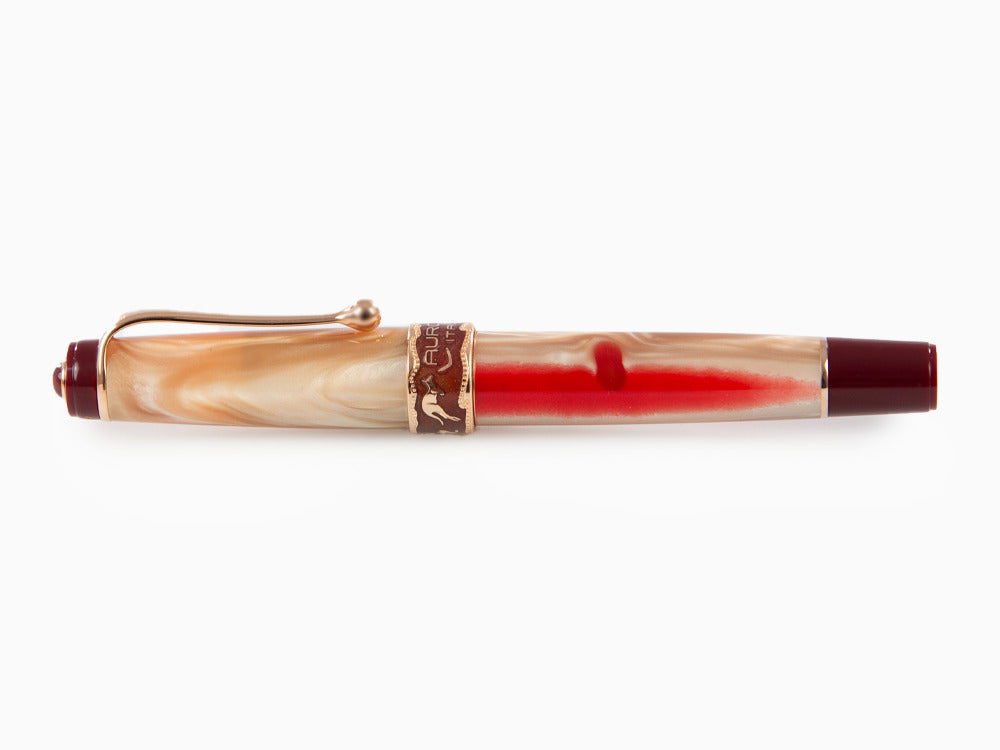 Aurora Oceania Fountain Pen, Limited Ed., Marbled resin, Rose Gold trims