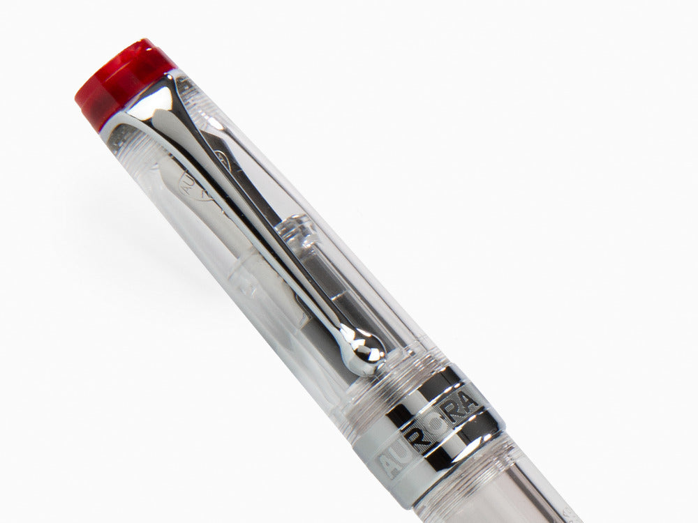 Aurora Optima Red Demonstrator Fountain Pen, Limited Ed, 570RA