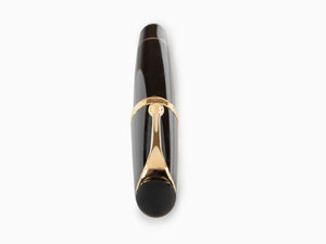 Aurora 88 Big Fountain Pen, Black Resin, Gold plated, 800