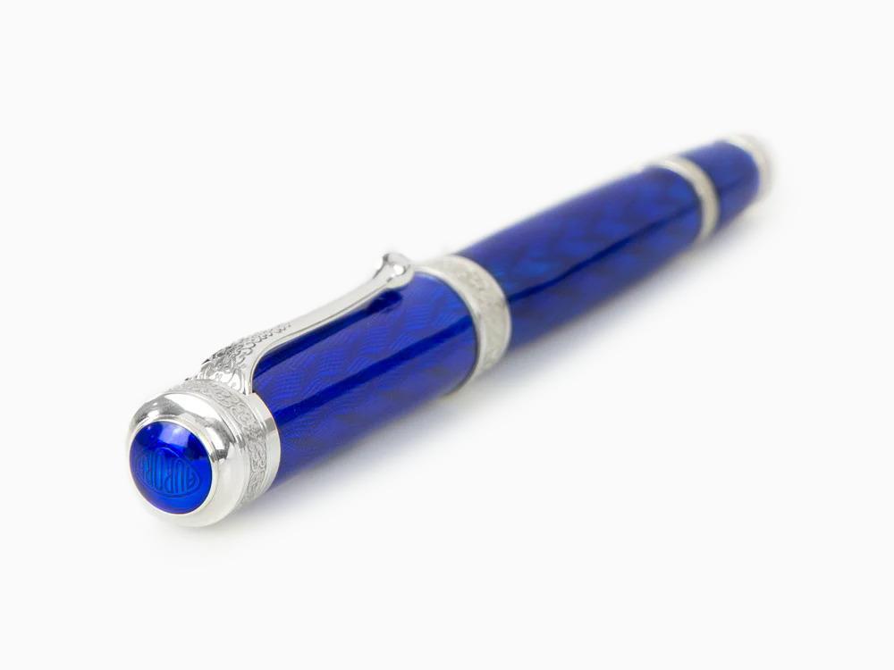 Aurora Duca Fountain Pen, Blue, Silver Trim, Limited Edition, 956-B