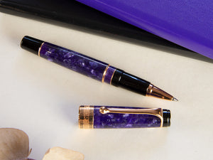 Aurora Optima Rollerball pen, Auroloide, Violet, Rose Gold PVD 975-VI