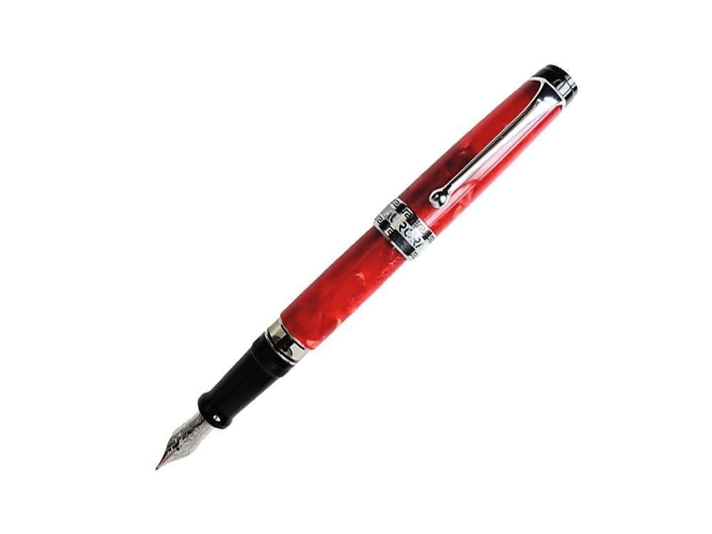 Aurora Optima Rossa Fountain Pen, Auroloide, Chrome Trim, 996-CR