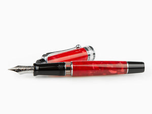 Aurora Optima Rossa Fountain Pen, Auroloide, Chrome Trim, 996-CR