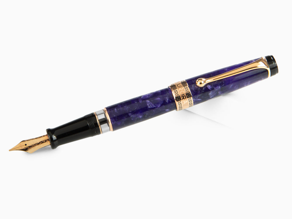 Aurora Optima Fountain Pen, Auroloide, Rose Gold PVD, 996-VI