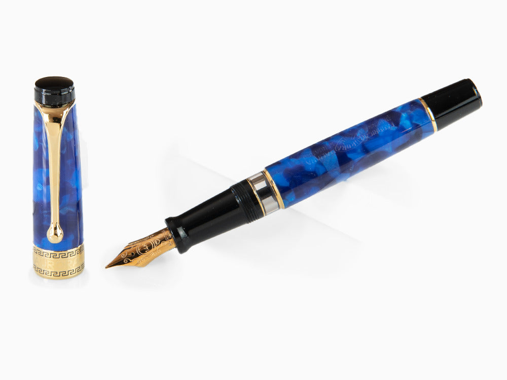 Aurora Optima Fountain Pen, Auroloide, Blue, Gold plated, 996B