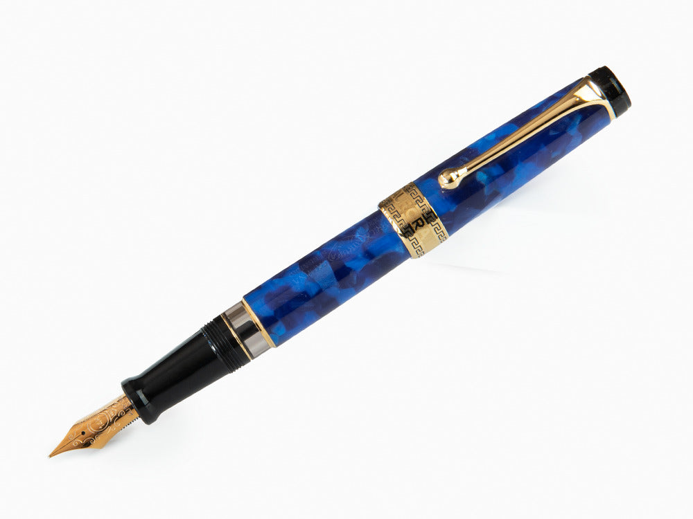 Aurora Optima Fountain Pen, Auroloide, Blue, Gold plated, 996B