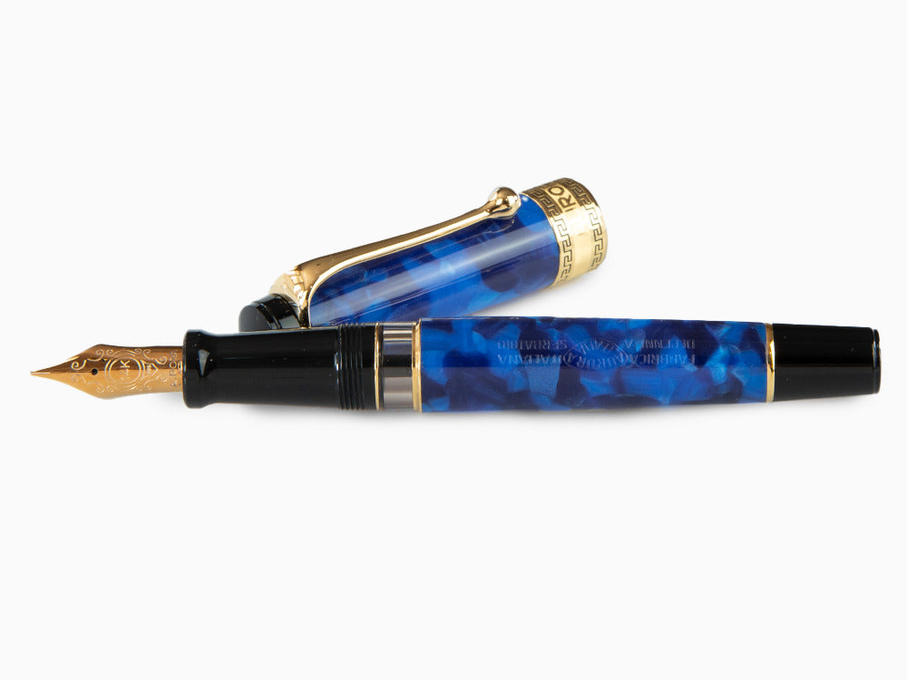 Aurora Optima Fountain Pen, Auroloide, Blue, Gold plated, 996B