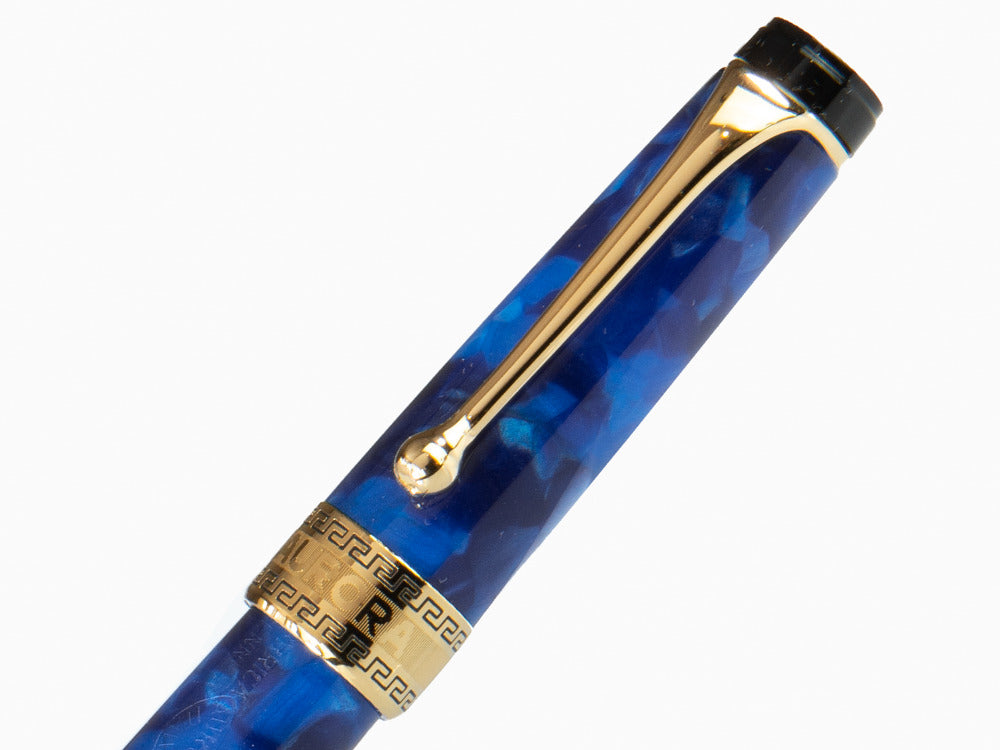 Aurora Optima Fountain Pen, Auroloide, Blue, Gold plated, 996B