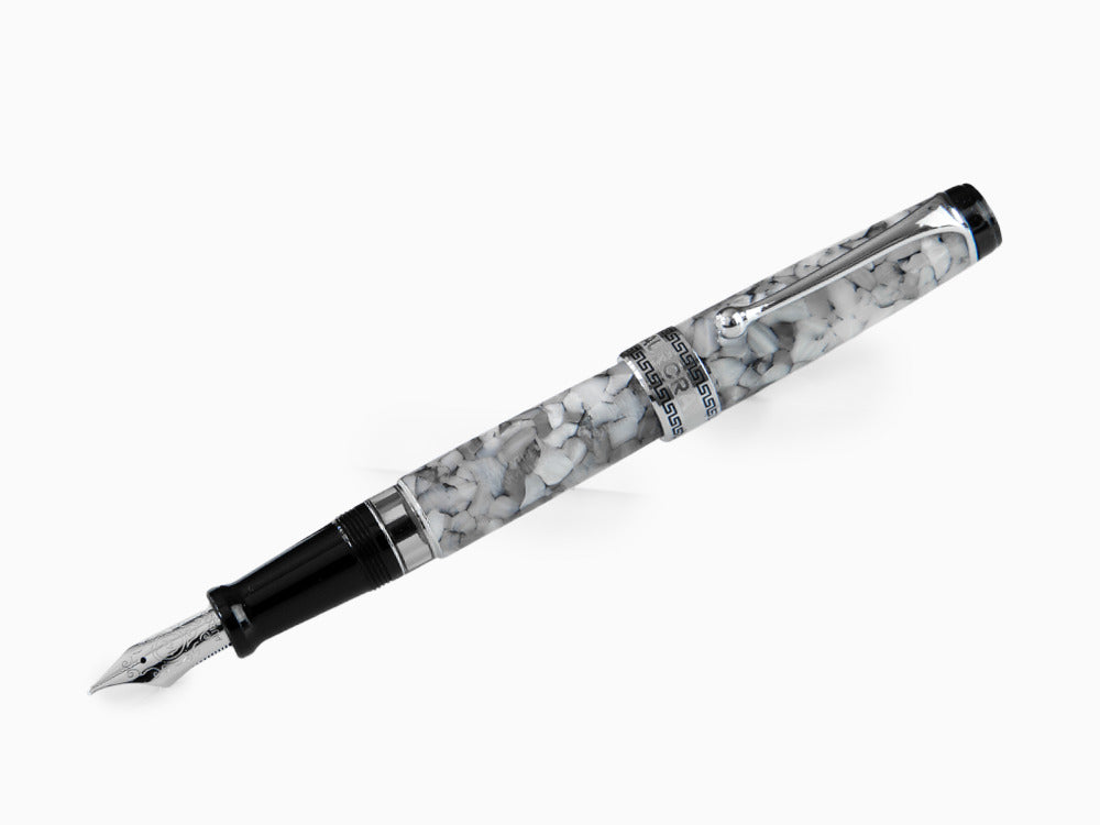 Aurora Optima Fountain Pen, Auroloide, Grey, 996CG