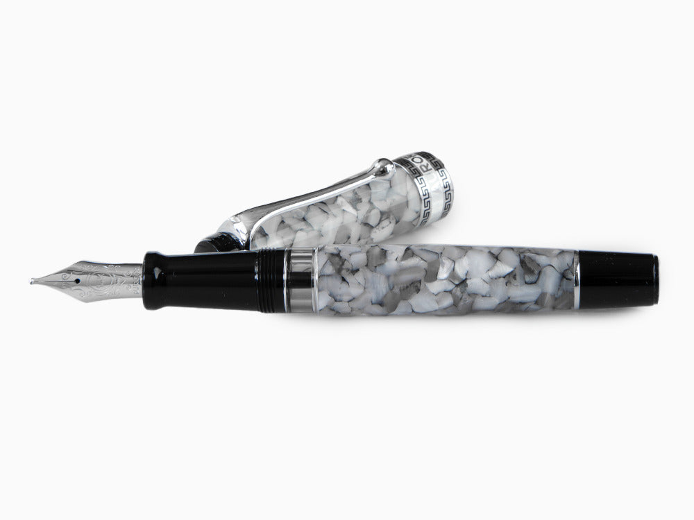 Aurora Optima Fountain Pen, Auroloide, Grey, 996CG