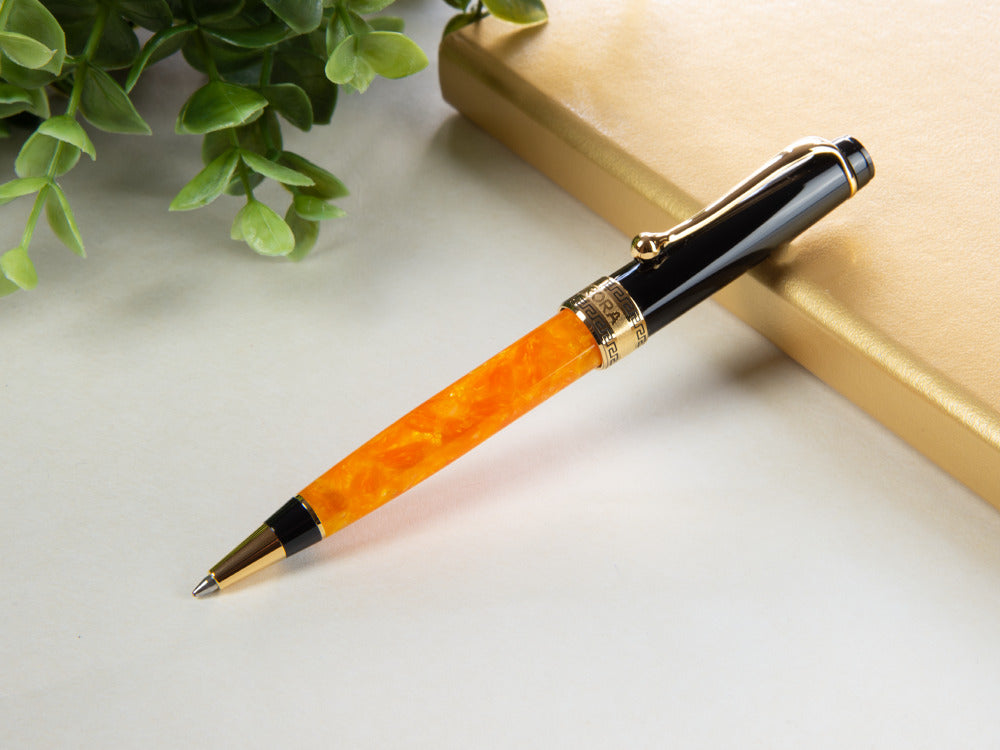 Aurora Optima O' Sole Mio Ballpoint pen, Auroloide, Orange, Rose Gold, 998-NAO