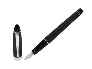 Aurora Ipsilon Fountain Pen, Satin resin, Black, Rhodium trim, B11-CN