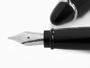 Aurora Ipsilon Fountain Pen, Satin resin, Black, Rhodium trim, B11-CN