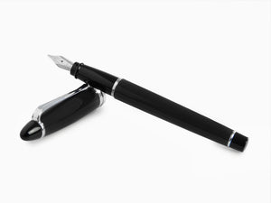 Aurora Ipsilon Fountain Pen, Satin resin, Black, Rhodium trim, B11-CN