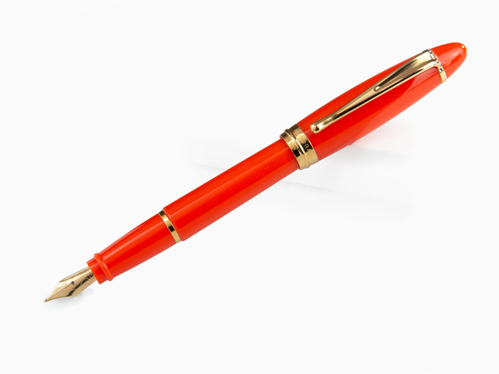 Aurora Ipsilon Autumn Fountain Pen, Resin, Orange, Gold trim, B11-DO