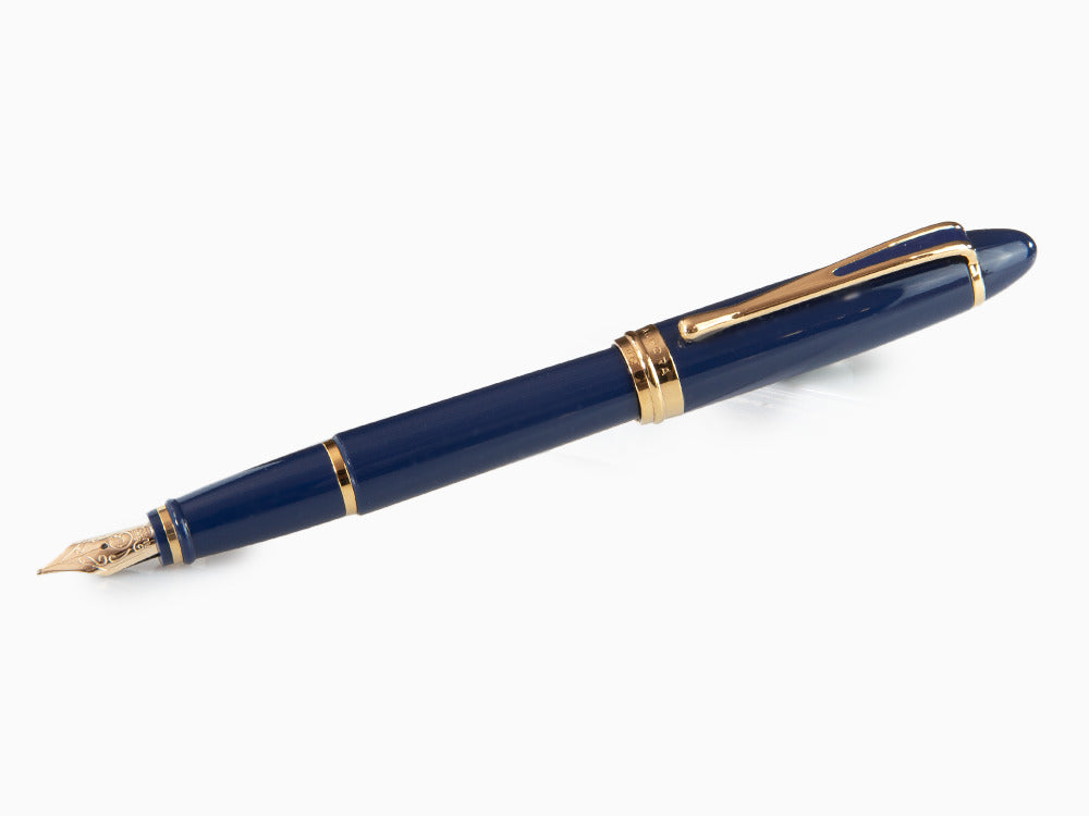 Aurora Ipsilon De Luxe Fountain Pen Blue Resin B12B