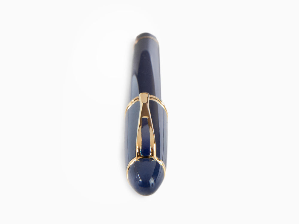 Aurora Ipsilon De Luxe Fountain Pen Blue Resin B12B