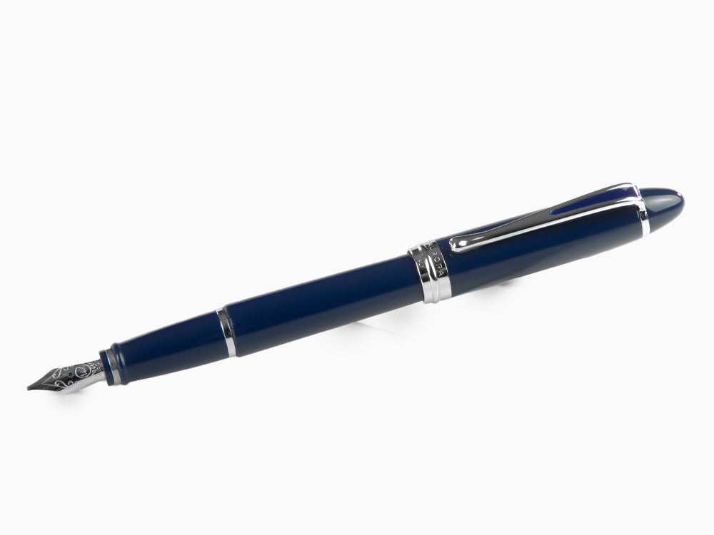 Aurora Ipsilon De Luxe Fountain Pen Blue Resin B12CBM