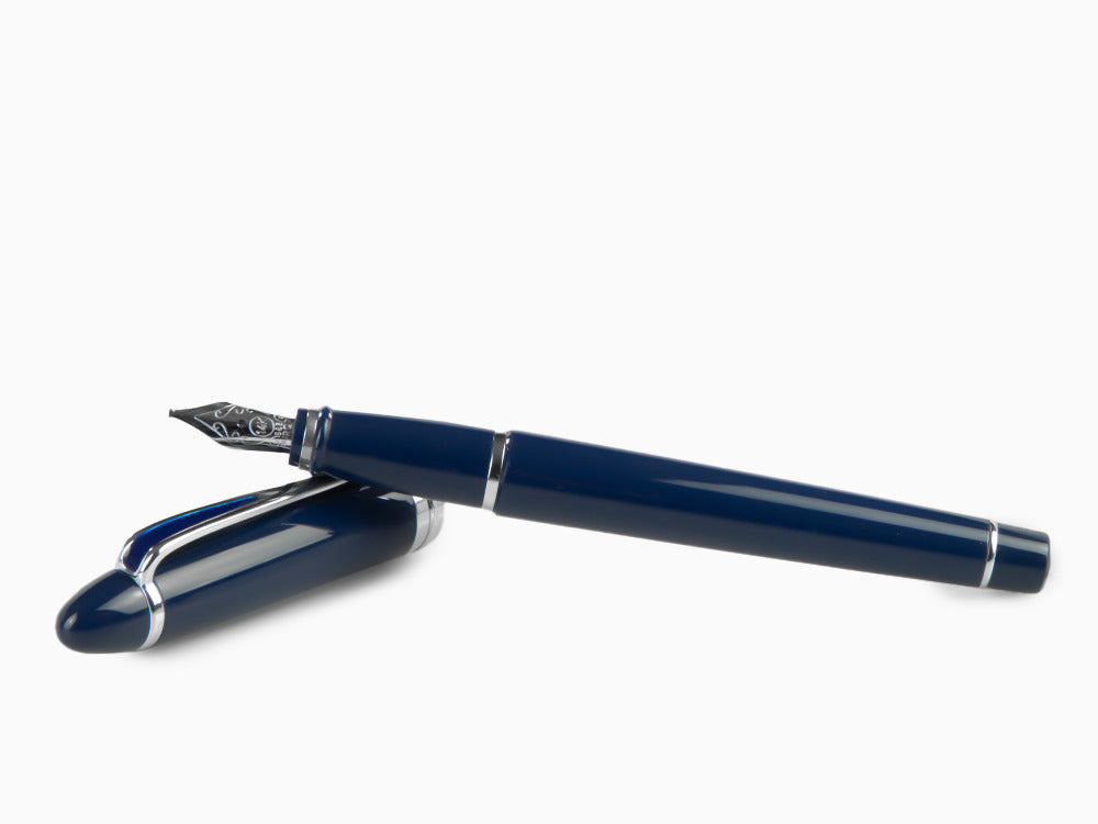 Aurora Ipsilon De Luxe Fountain Pen Blue Resin B12CBM