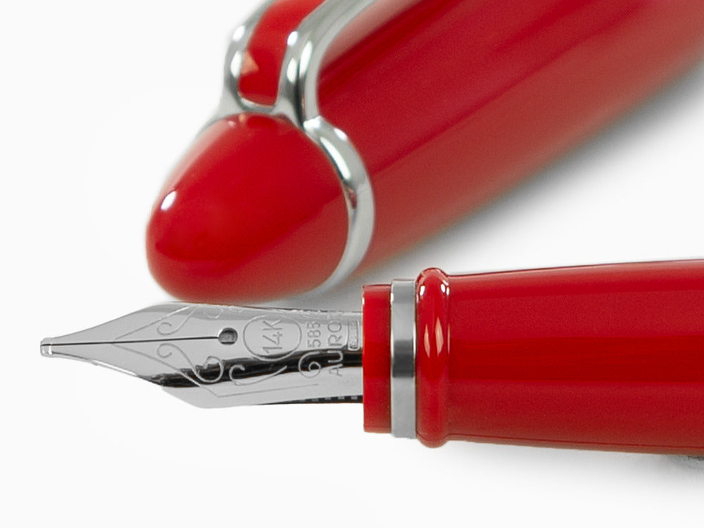 Aurora Ipsilon De Luxe Fountain Pen Red Resin B12CRM