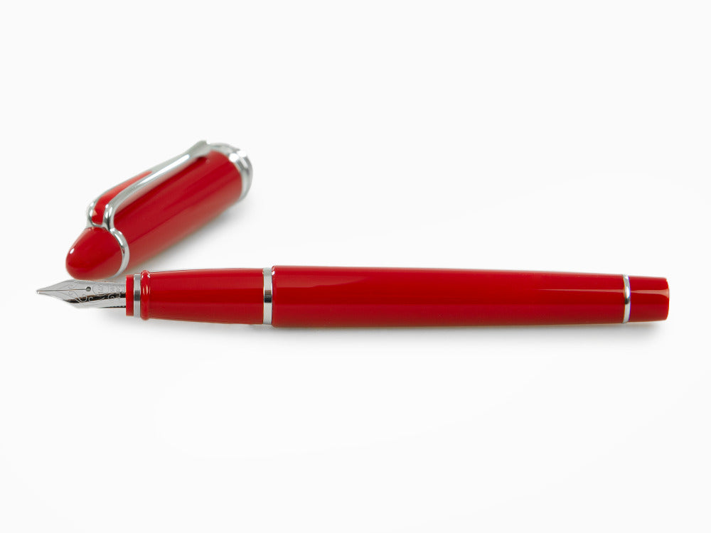 Aurora Ipsilon De Luxe Fountain Pen Red Resin B12CRM