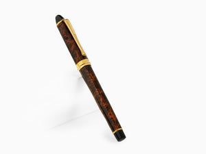 Aurora Ipsilon Fountain Pen, Brown marbled tortoise, Gold trim, B13T