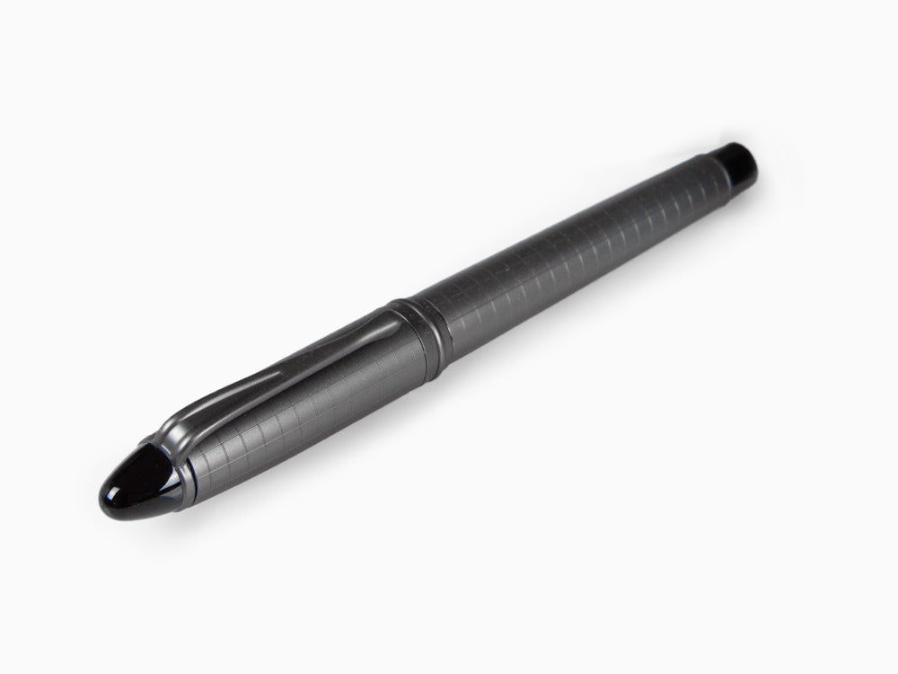 Aurora Ipsilon Full Metal Black Fountain Pen, Ruthenium, B16-RQ