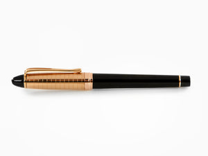 Aurora Ipsilon Rollerball pen, Black Resin, Rose gold trim, B71PQN