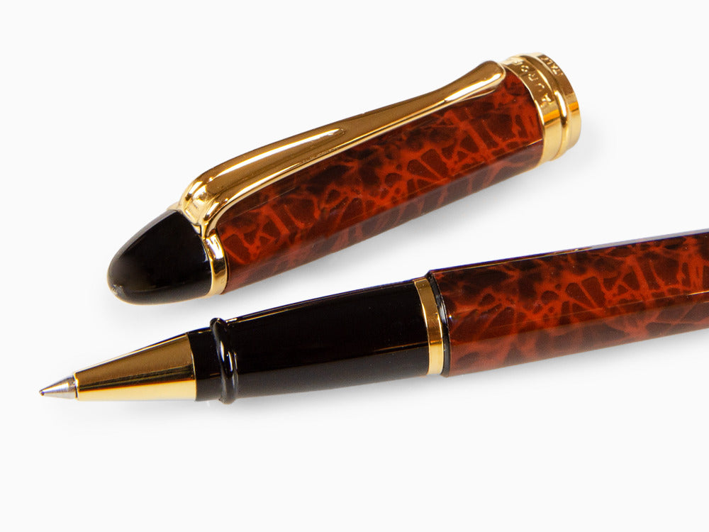 Aurora Ipsilon Lacca Rollerball pen, Lacquer, Gold plated, Brown, B73T