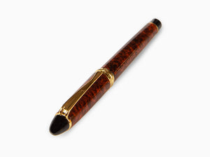 Aurora Ipsilon Lacca Rollerball pen, Lacquer, Gold plated, Brown, B73T