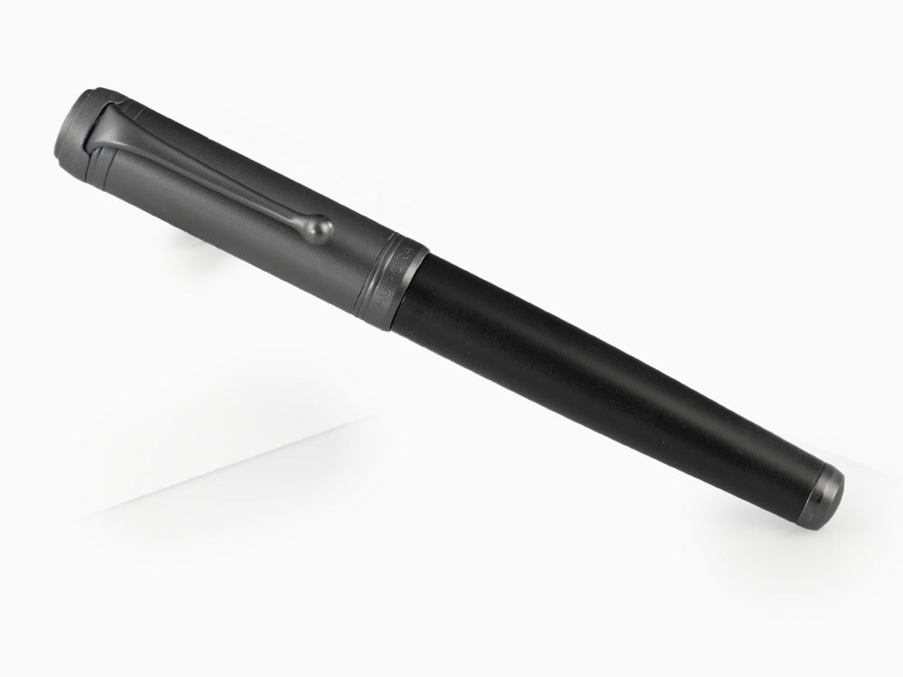 Aurora Talentum Big Full Metal Black Fountain Pen, Ruthenium, D10-CRN