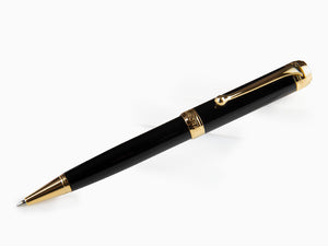 Aurora Talentum Ballpoint pen, Resin, Black, Gold plated, D32N