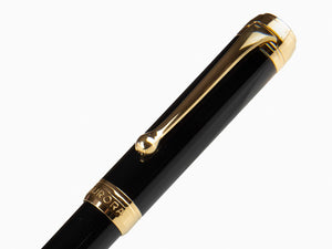 Aurora Talentum Ballpoint pen, Resin, Black, Gold plated, D32N