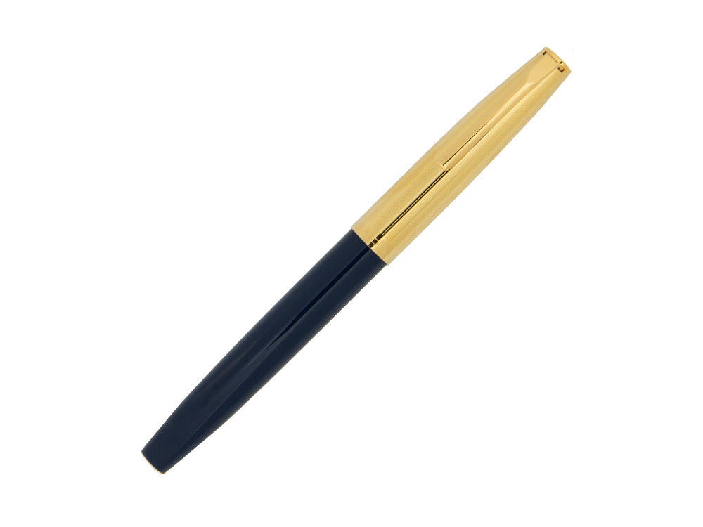 Aurora Duo-Cart Fountain Pen, Blue Resin, Gold plated, DC57-DBM