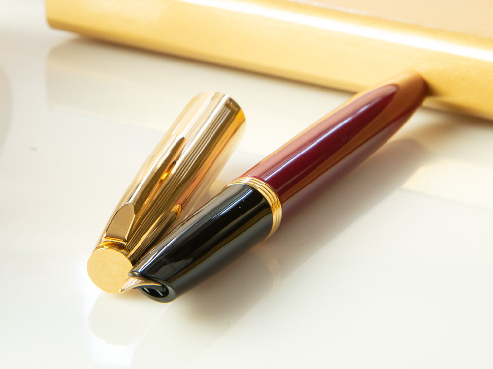 Aurora Duo-Cart Fountain Pen, Resin, Gold Trim, DC57-DXM