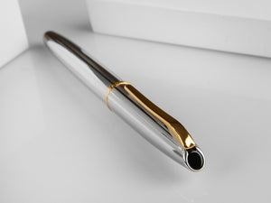 Aurora Style Guilloché Fountain Pen, Chrome, Gold plated, Silver, E14
