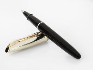 Aurora Style Rollerball Pen, Resin, Chrome Trim, Black, E77