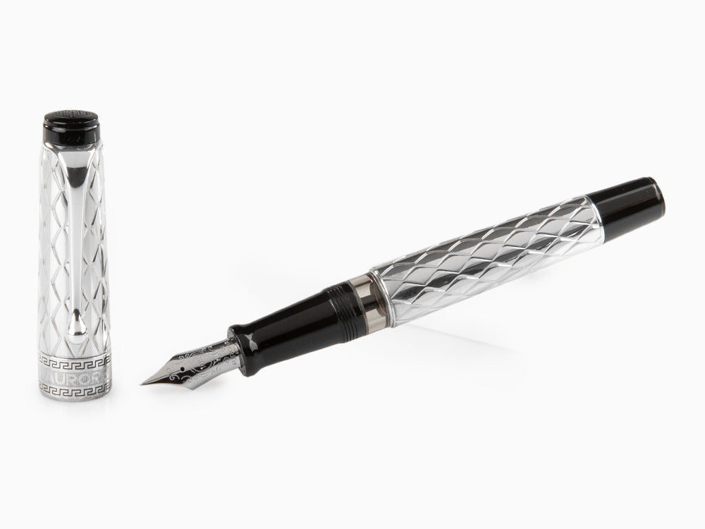 Aurora Riflessi Fountain Pen - Sterling Silver .925-G11