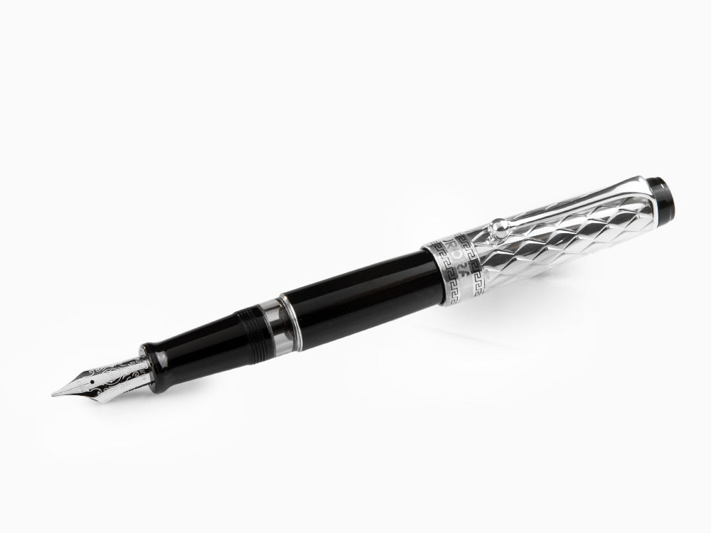 Aurora Rifflesi Fountain Pen, Resin, Sterling Silver .925, G11-CN