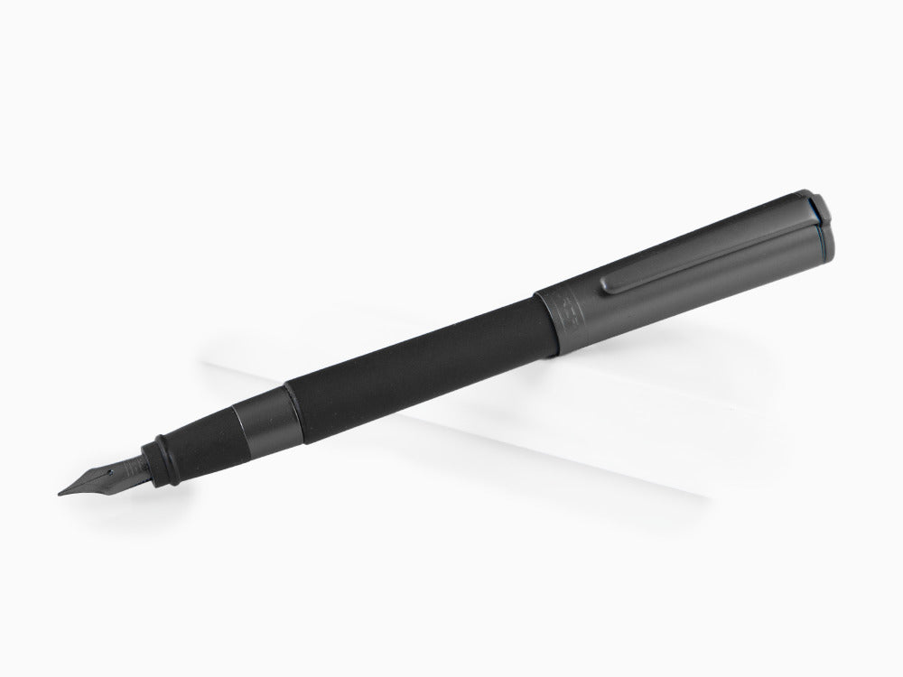 Aurora TU Full Metal Black Fountain Pen, Ruthenium, Black, T10-CRN