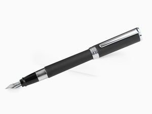 Aurora TU Fountain Pen - Matte Black Resin - Chromed - T10N