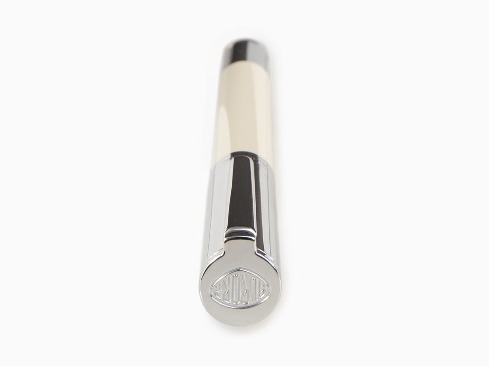 Aurora TU Fountain Pen, Resin, Chrome Trim, White, t11cw