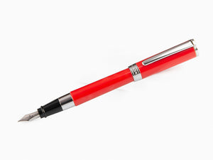 Aurora TU Fountain Pen - Red Resin - Chromed - T11R