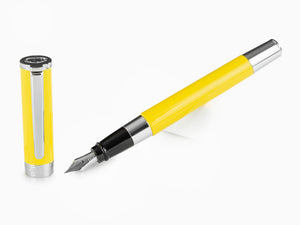 Aurora TU Fountain Pen - Yellow Resin - Chromed - T11Y