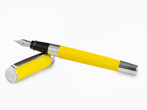 Aurora TU Fountain Pen - Yellow Resin - Chromed - T11Y