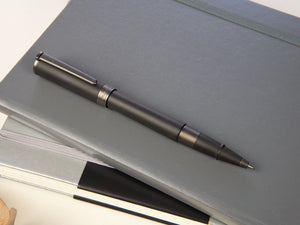 Aurora TU Full Black Rollerball pen, Resin, Ruthenium trim, Black, T70-RN